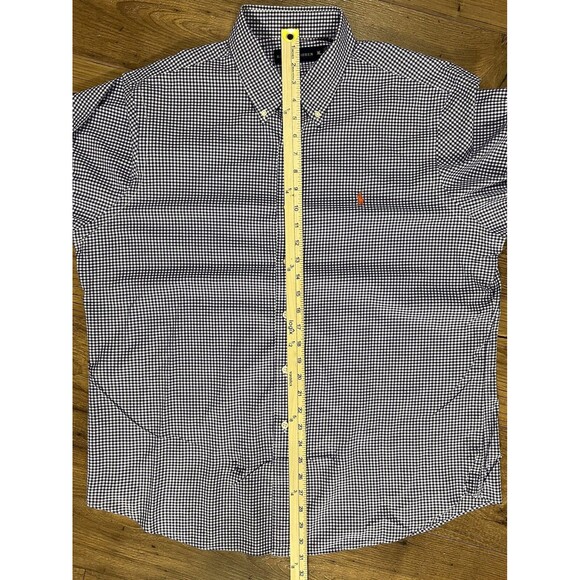 Ralph Lauren Button Down Shirt Men’s XL Gingham Check Purple White Long Sleeve - Picture 8 of 12